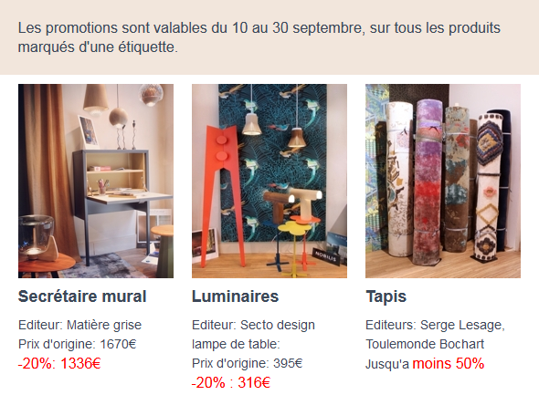 promotions secretaire mural luminaires tapis Aix en Provence