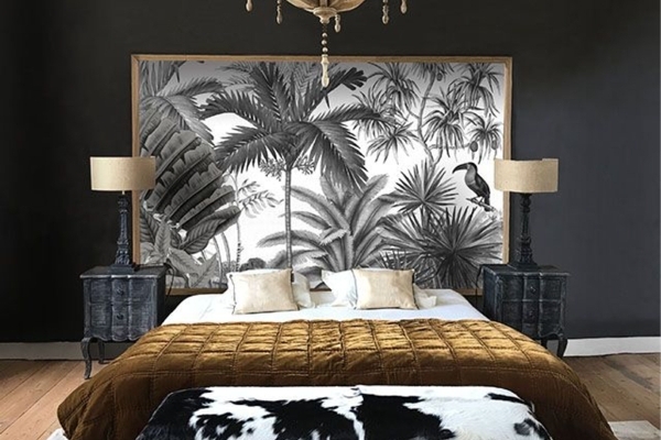 Fond le lit jungle